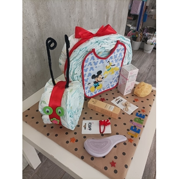 Tarta de Pañales forma Caracol - Imagen 1