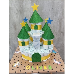Tarta pañales Castillo - Imagen 1