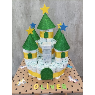 Tarta pañales Castillo - Imagen 1