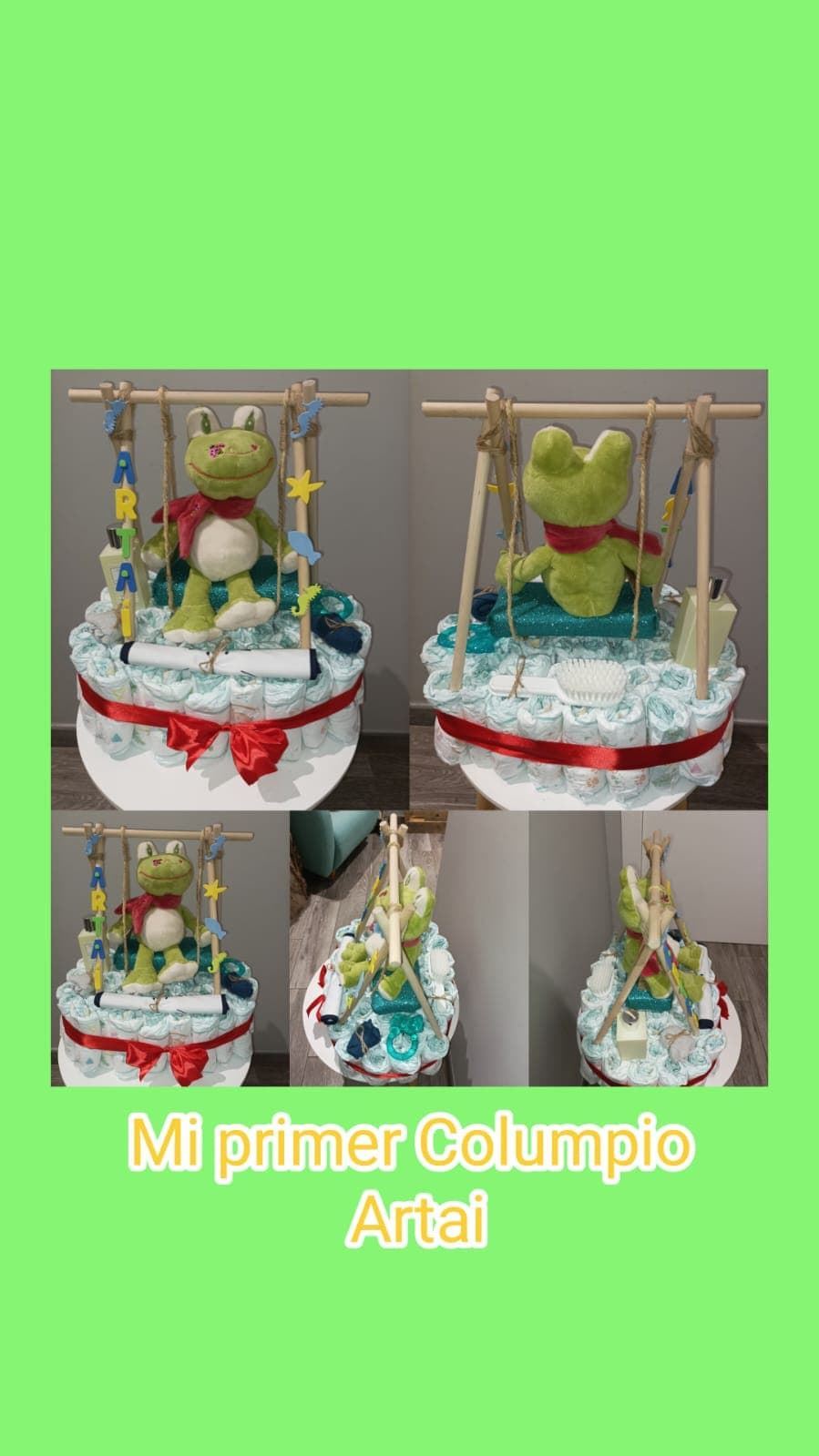 Tarta pañales Mi primer Columpio - Imagen 1