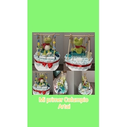 Tarta pañales Mi primer Columpio - Imagen 1